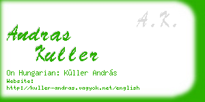 andras kuller business card